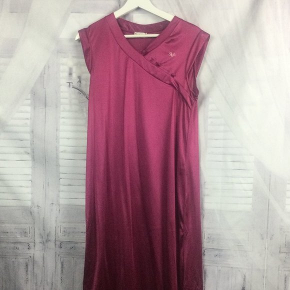 Diane Von Furstenberg Vintage  Pink Maxi Nightgown S - Picture 2 of 9